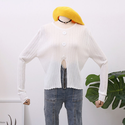 Bluză de damă modernă cu mâneci lungi și nasturi - mai multe culori