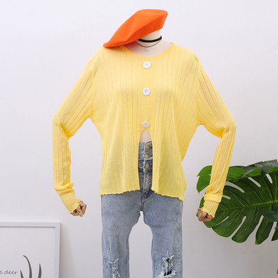 Bluză de damă modernă cu mâneci lungi și nasturi - mai multe culori