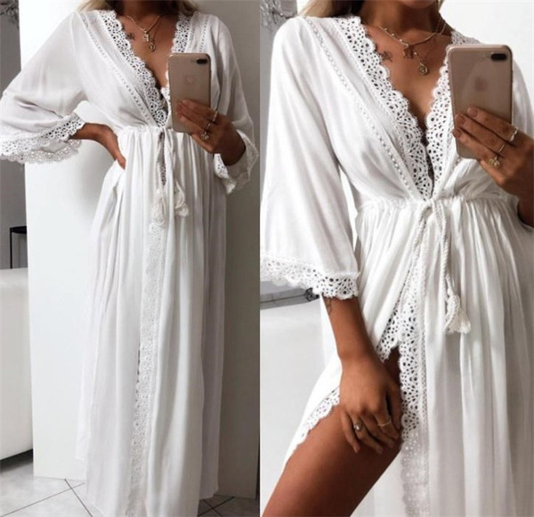 Model lung pareo de dama stilat cu cravate in mai multe culori