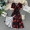 Rochie de dama cu model floral cu maneci scurte in doua culori