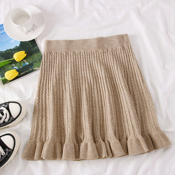 Нов модел дамска пола в кафяв,черен и зелен цвят