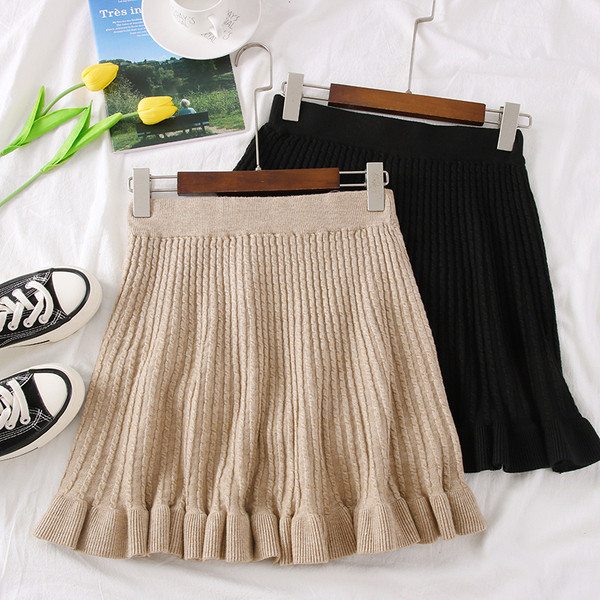 Нов модел дамска пола в кафяв,черен и зелен цвят