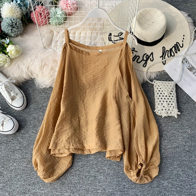 Cămașă modernă de damă cu bretele în mai multe culori