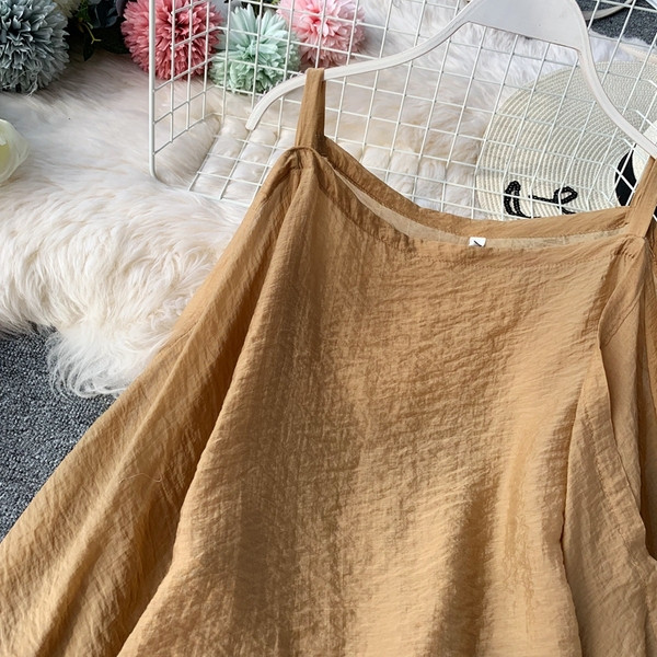 Cămașă modernă de damă cu bretele în mai multe culori