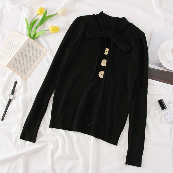 Bluza de dama model nou cu decolteu in V si sireturi - mai multe culori