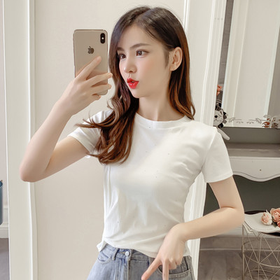 Tricou de dama actual in trei culori cu decolteu O