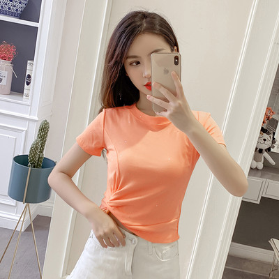 Tricou de dama actual in trei culori cu decolteu O