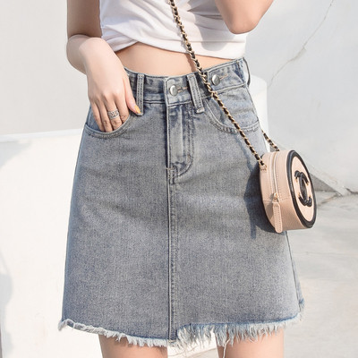 Fusta de dama actuala din denim - model drept