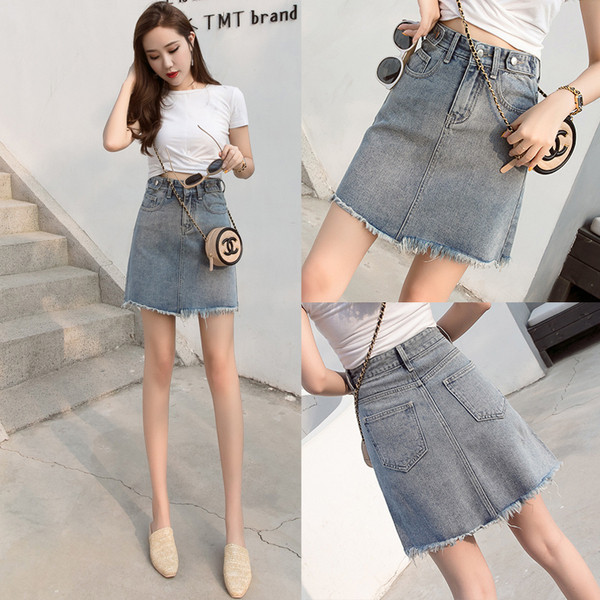 Fusta de dama actuala din denim - model drept