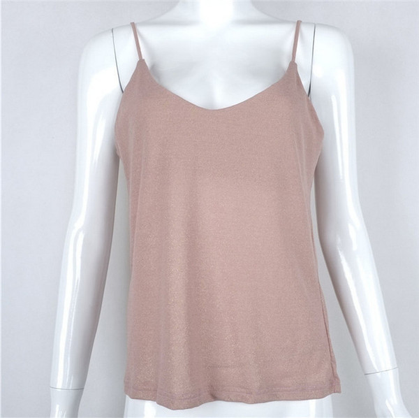 Maieu elegant de damă, cu bretele subțiri, în culoarea roz