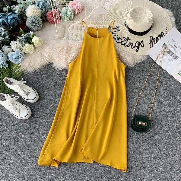 Rochie de dama cu bretele subtiri in patru culori