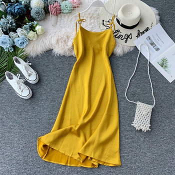 Rochie de dama cu bretele subtiri in mai multe culori