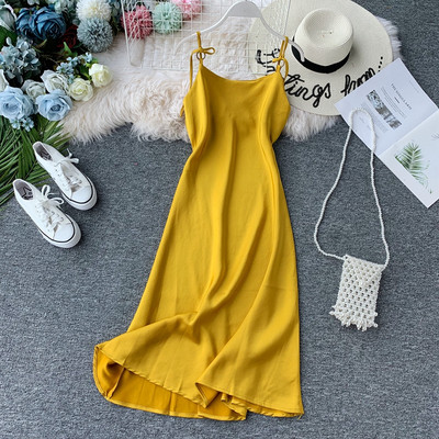 Rochie de dama cu bretele subtiri in mai multe culori