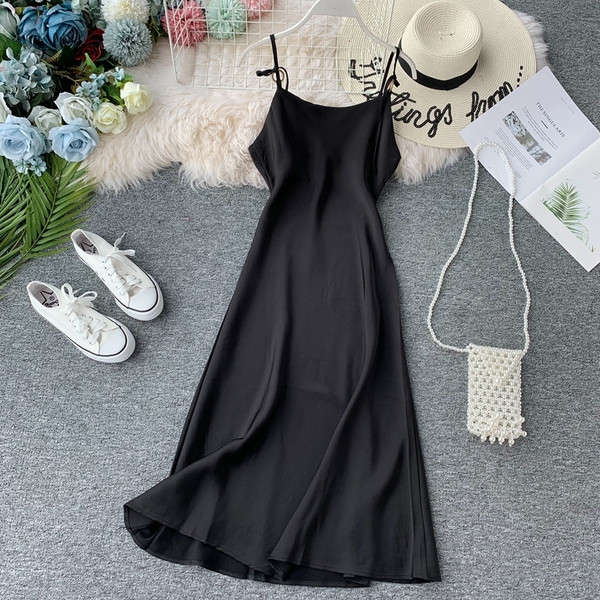 Rochie de dama cu bretele subtiri in mai multe culori