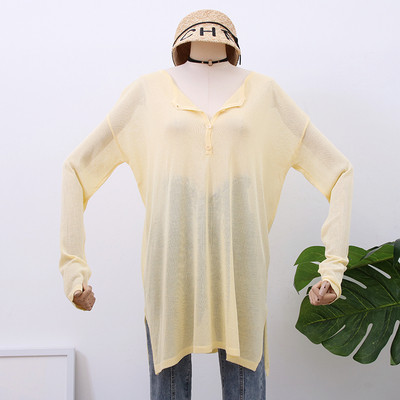 Bluză de damă modernă cu mâneci lungi și nasturi în mai multe culori