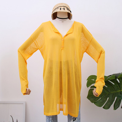 Bluză de damă modernă cu mâneci lungi și nasturi în mai multe culori