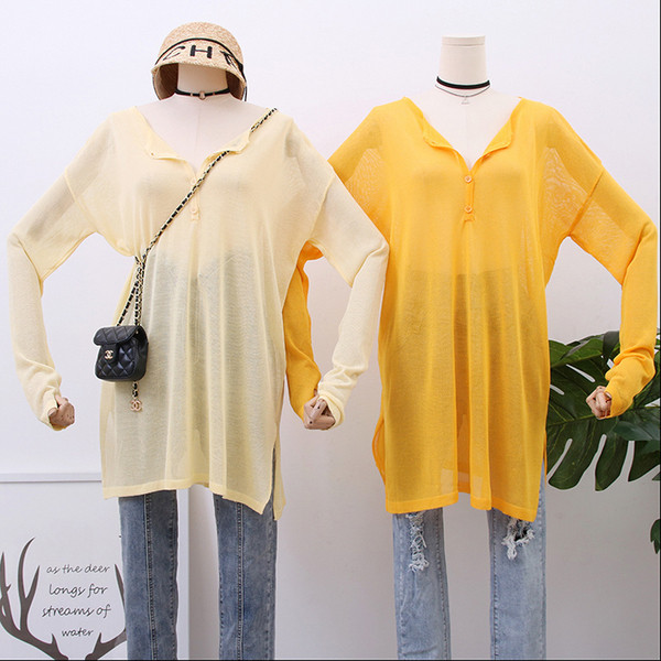 Bluză de damă modernă cu mâneci lungi și nasturi în mai multe culori