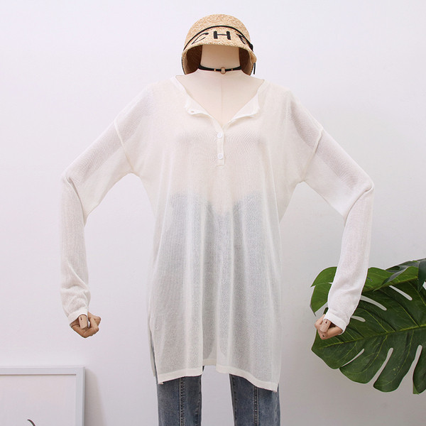 Bluză de damă modernă cu mâneci lungi și nasturi în mai multe culori