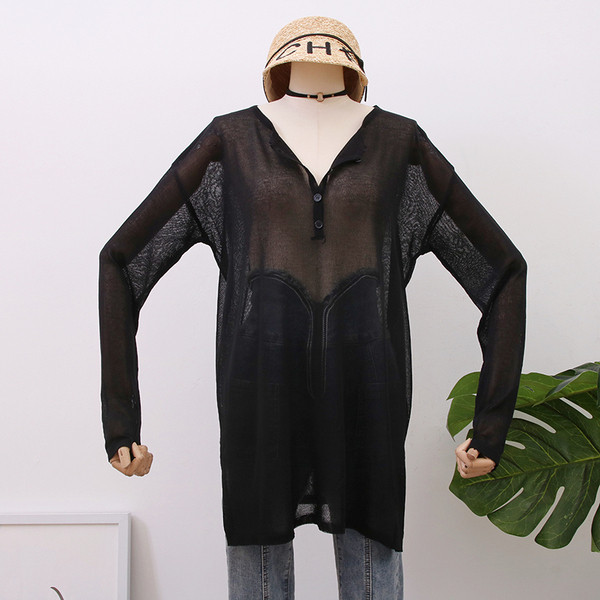 Bluză de damă modernă cu mâneci lungi și nasturi în mai multe culori