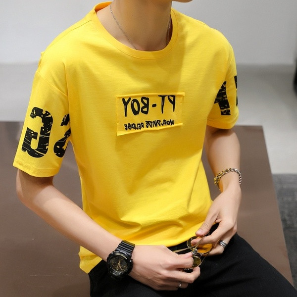 Tricou modern pentru bărbați în patru culori cu inscripție