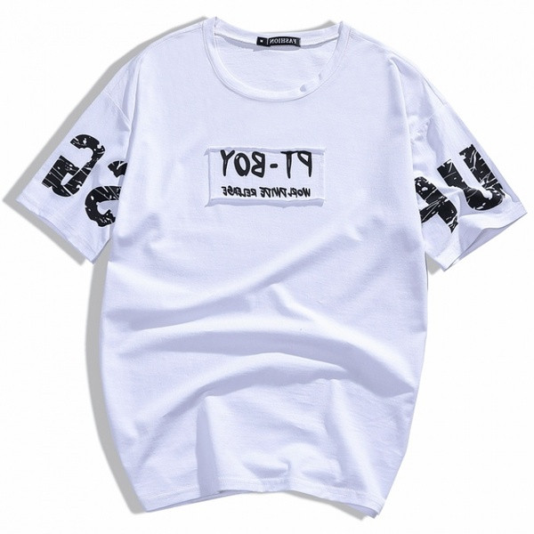 Tricou modern pentru bărbați în patru culori cu inscripție