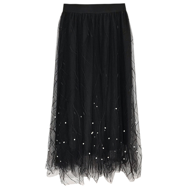 Fusta lunga moderna de dama cu talie elastica in trei culori