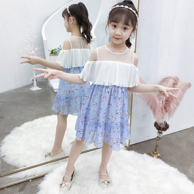 Rochie eleganta pentru copii cu decolteu O in doua culori