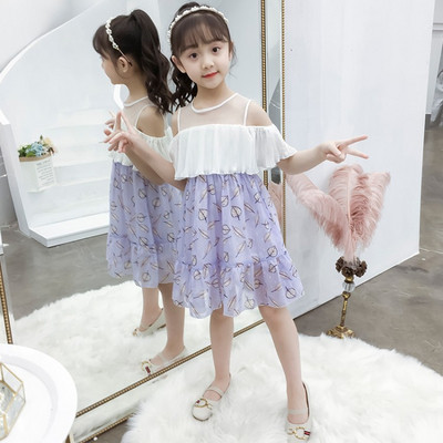 Rochie eleganta pentru copii cu decolteu O in doua culori