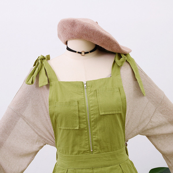 Set salopeta de dama modern + bluza