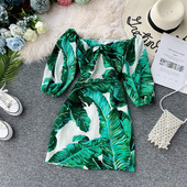 Rochie moderna de dama cu model floral si fermoar pe spate