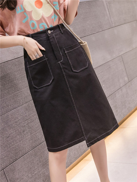 Fusta de dama moderna asimetrica cu talie inalta in trei culori