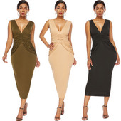 Rochie de dama eleganta model Slim in negru, verde si bej