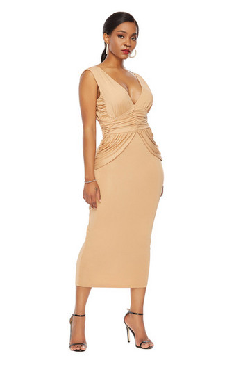 Rochie de dama eleganta model Slim in negru, verde si bej