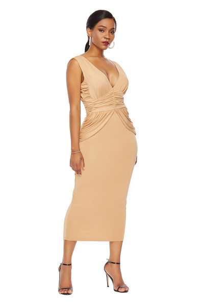 Rochie de dama eleganta model Slim in negru, verde si bej