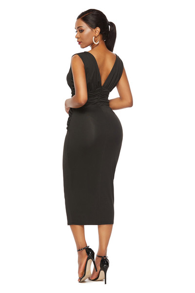 Rochie de dama eleganta model Slim in negru, verde si bej