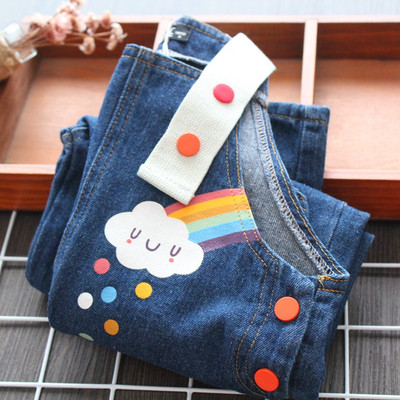 Model nou de salopete copii pentru fete cu bretele si buzunare