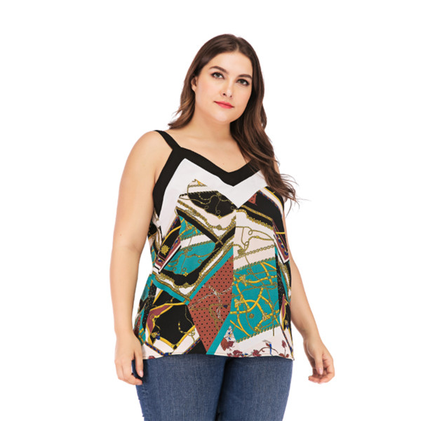 Ежедневен дамски потник с тънки презрамки с размер до 4XL