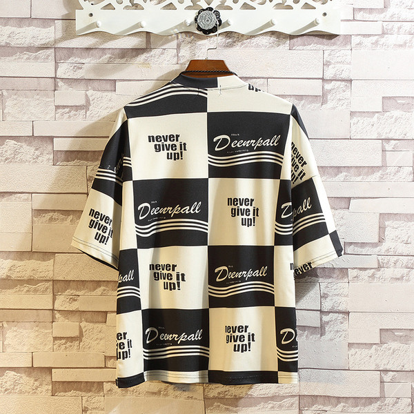 Tricou casual barbatesc in doua culori - cu inscriptii