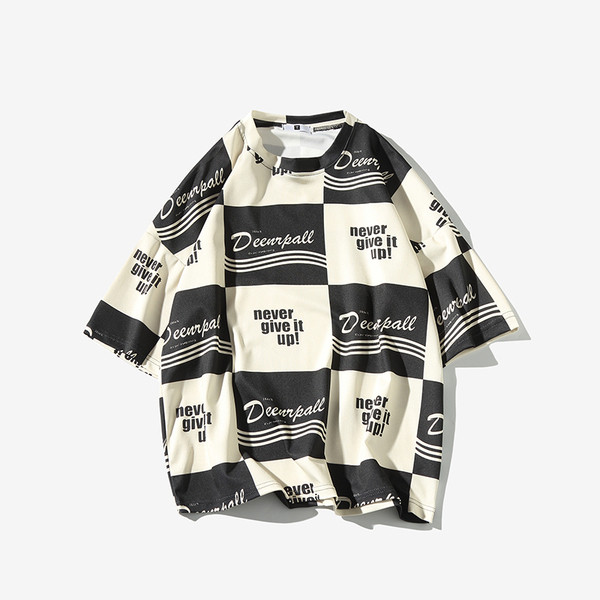 Tricou casual barbatesc in doua culori - cu inscriptii