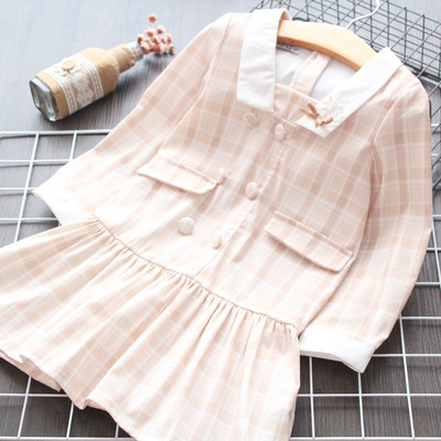 Rochie modernă pentru copii pentru fete cu mâneci lungi