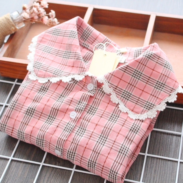 Camasa de dama in carouri stil nou model pentru fete