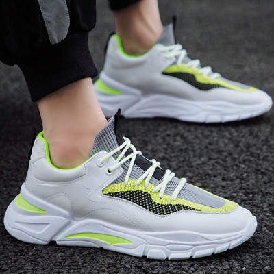 Tenisi moderni pentru bărbați cu talpă plată și șireturi în trei culori