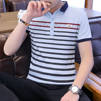 Tricou modern pentru bărbați în patru culori cu nasturi