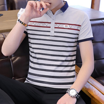 Tricou modern pentru bărbați în patru culori cu nasturi