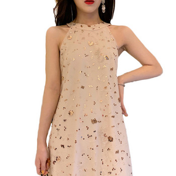 Rochie de dama actuala - model drept cu paiete