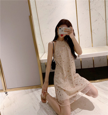 Rochie de dama actuala - model drept cu paiete