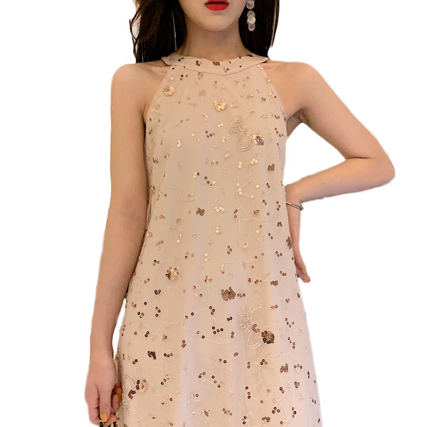 Rochie de dama actuala - model drept cu paiete