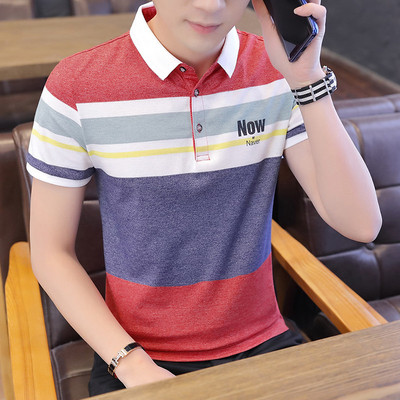 Tricou barbatesc model nou in trei culori cu inscription si nasturi