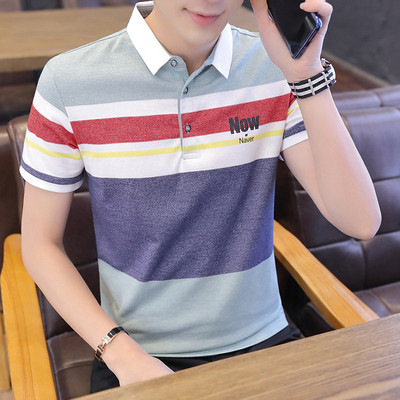 Tricou barbatesc model nou in trei culori cu inscription si nasturi