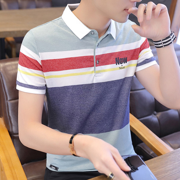 Tricou barbatesc model nou in trei culori cu inscription si nasturi